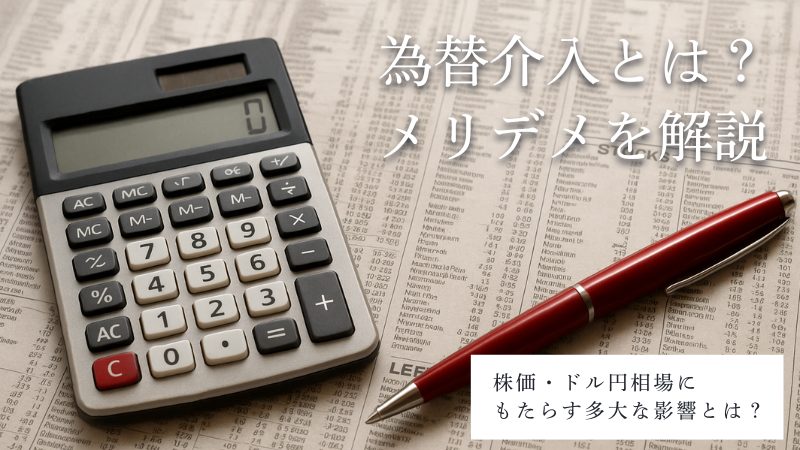 為替介入とは?仕組みや円やFXへの影響、メリットデメリットをわかりやすく