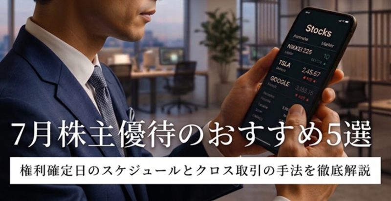 7月株主優待のおすすめ5選!権利確定日のスケジュールとクロス取引の手法を徹底解説